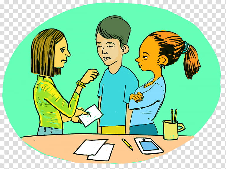 teacher talking to student clipart