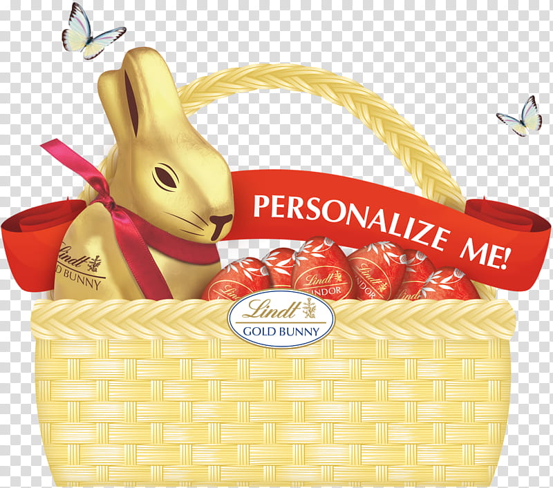 Easter Bunny, Chocolate Bunny, Lindt, Food Gift Baskets, Easter
, Candy, Rabbit, Biscuits transparent background PNG clipart