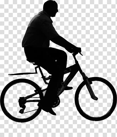 silhouettes, silhouette of man riding bicycle illustration transparent background PNG clipart
