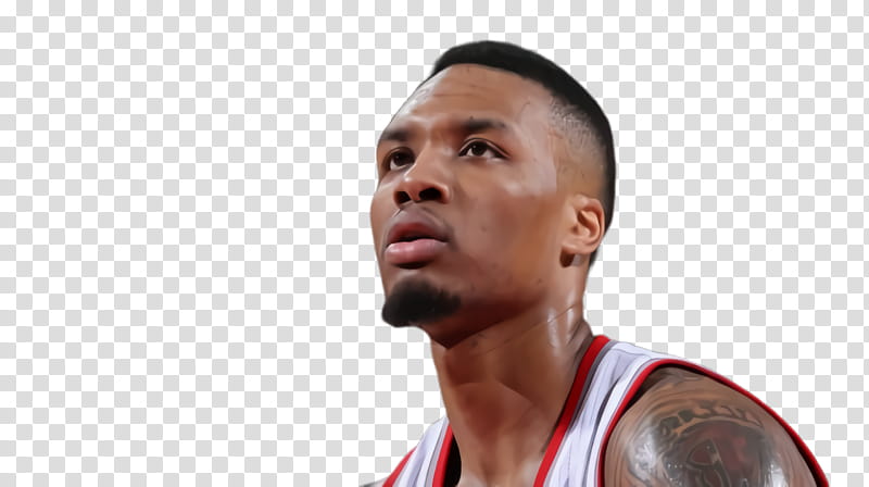 Damian Lillard, Basketball Player, Microphone, Shoulder, Chin, Forehead, Nose, Athlete transparent background PNG clipart