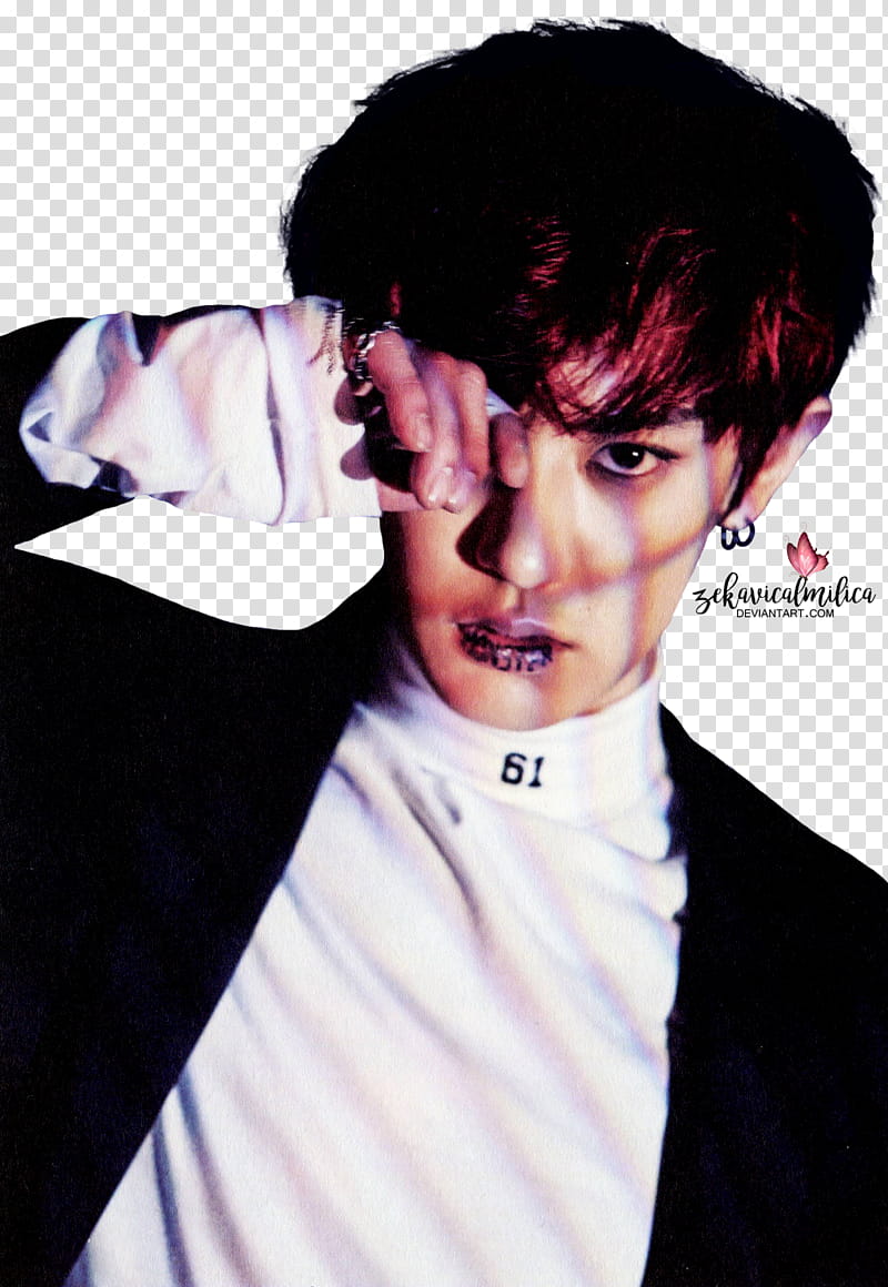 EXO Chanyeol Monster, man covering transparent background PNG clipart
