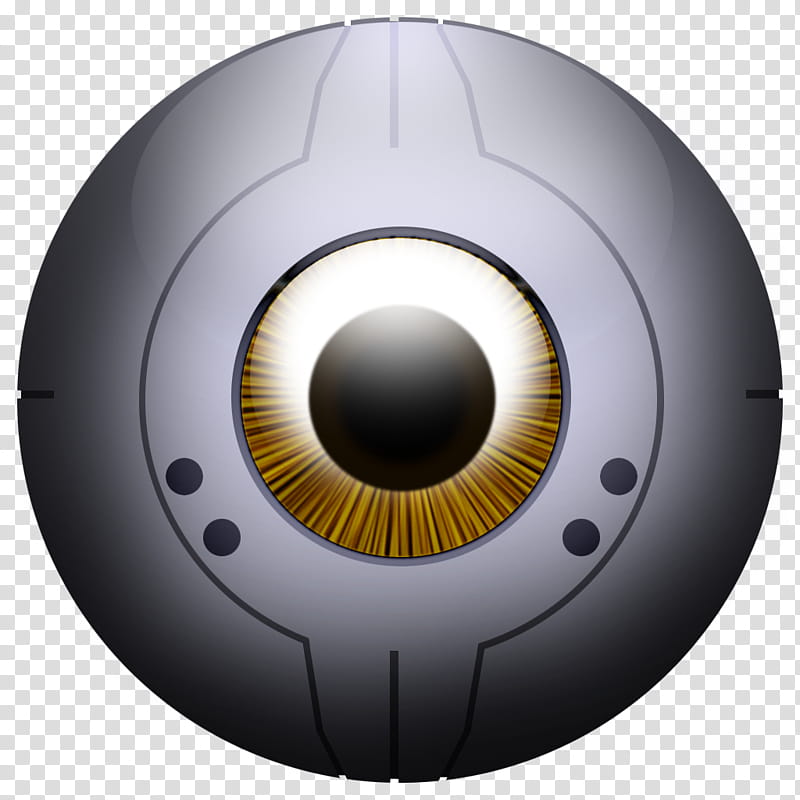 GLaDOS Icons, Glados_Ball_Yellow, grey, yellow, and black eyeball transparent background PNG clipart