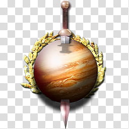 Through a mirror Planets with Sword Iconset, x, sword through planet Jupiter transparent background PNG clipart