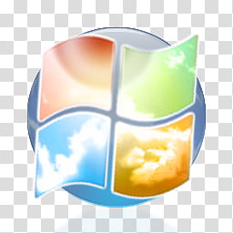 Windows Logos Vista Sky Orb, Microsoft logo transparent background PNG clipart