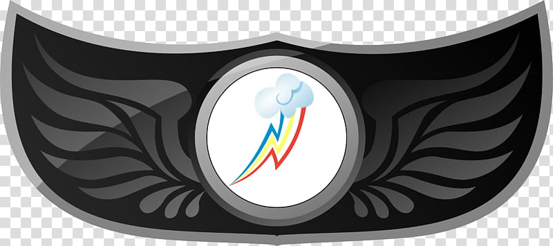 Rainbow Dash Car logo, black and white lightning emblem transparent background PNG clipart