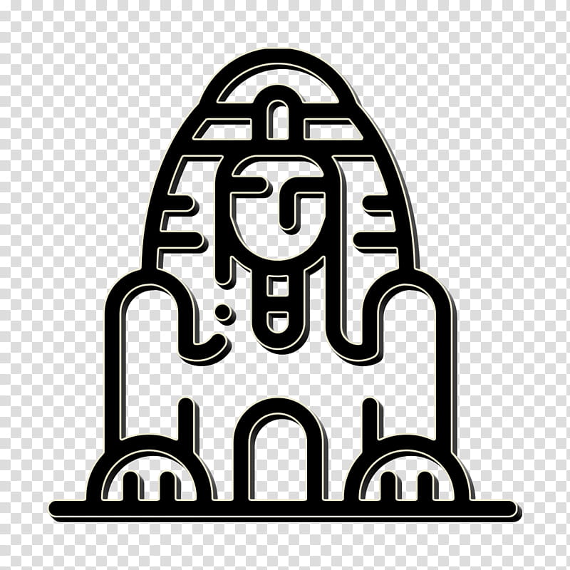 Great sphinx of giza icon Egypt icon, Logo, Line, Coloring Book transparent background PNG clipart