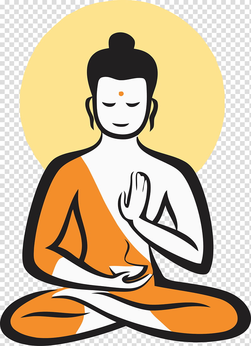 Bodhi Day Bodhi, Orange, Meditation, Zen Master, Kneeling transparent background PNG clipart