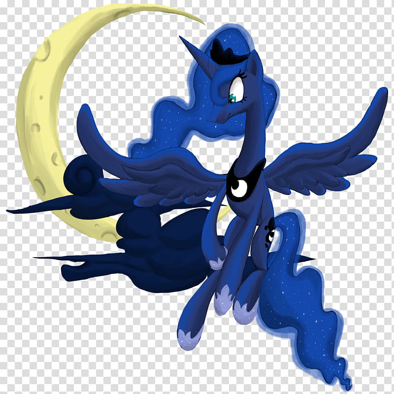 Painting Princess Luna, blue My Little Pony character illustration transparent background PNG clipart