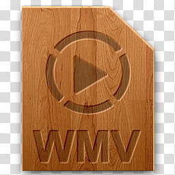 Wood icons for file types, wmv, WMV icon transparent background PNG clipart
