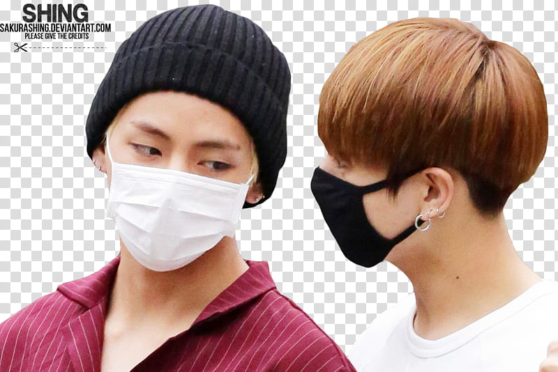 SPECIAL TAEKOOK,  men wearing face mask transparent background PNG clipart