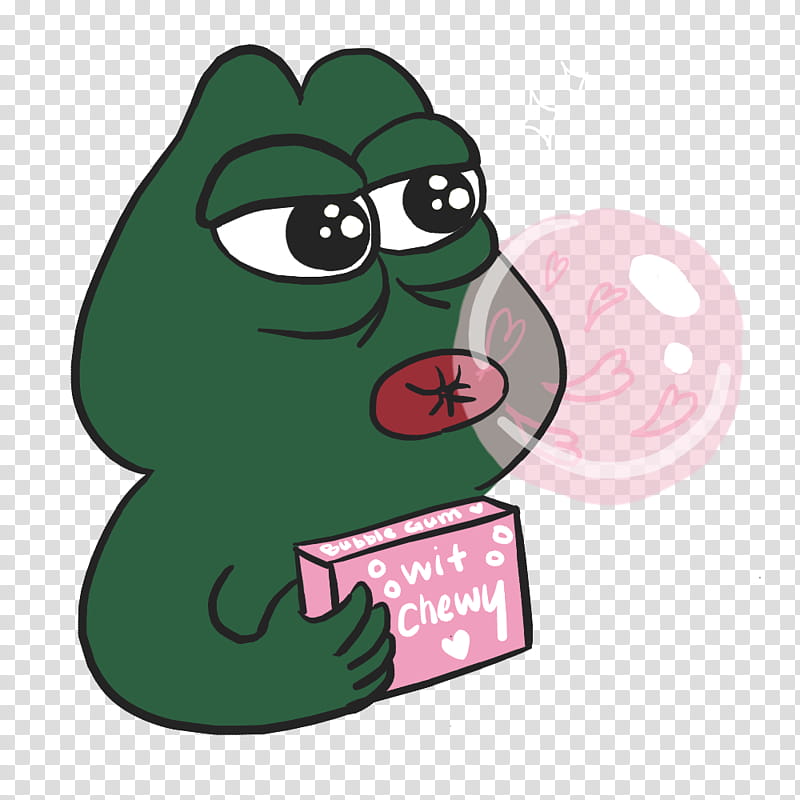 Bubblegum Pepe transparent background PNG clipart