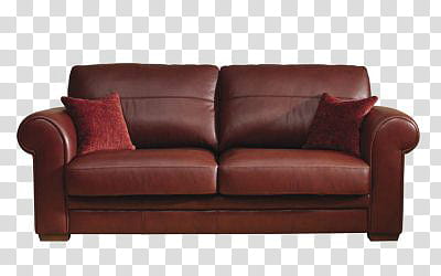 RESOURCES , red leather loveseat transparent background PNG clipart