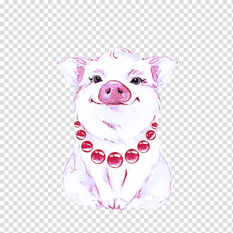 pink suidae snout live, Watercolor Pig, Live transparent background PNG clipart