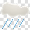 Beautiful Weather Icon Set, Light Showers  transparent background PNG clipart