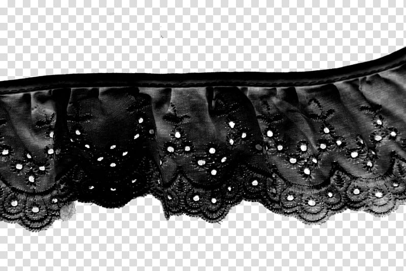 lace and lace brushes, black textile transparent background PNG clipart