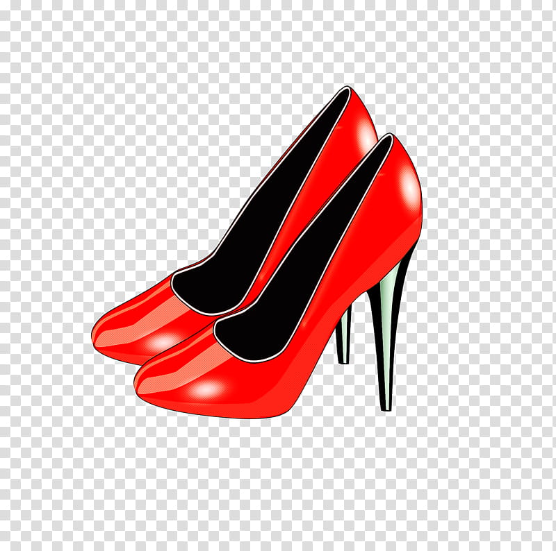 Orange, Footwear, High Heels, Red, Shoe, Basic Pump, Court Shoe transparent background PNG clipart