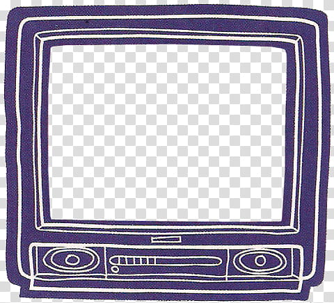 frames , blue and white CRT TV transparent background PNG clipart