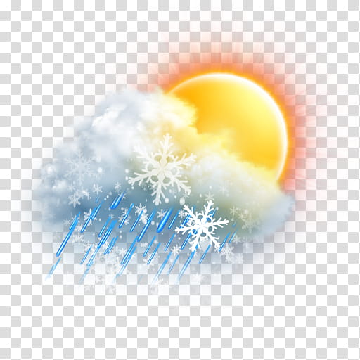The REALLY BIG Weather Icon Collection, mostly-cloudy-rain-snow-mix transparent background PNG clipart
