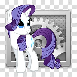 All icons in mac and ico PC formats, Computer, RarityControlPanel, white and purple My Little Pony transparent background PNG clipart