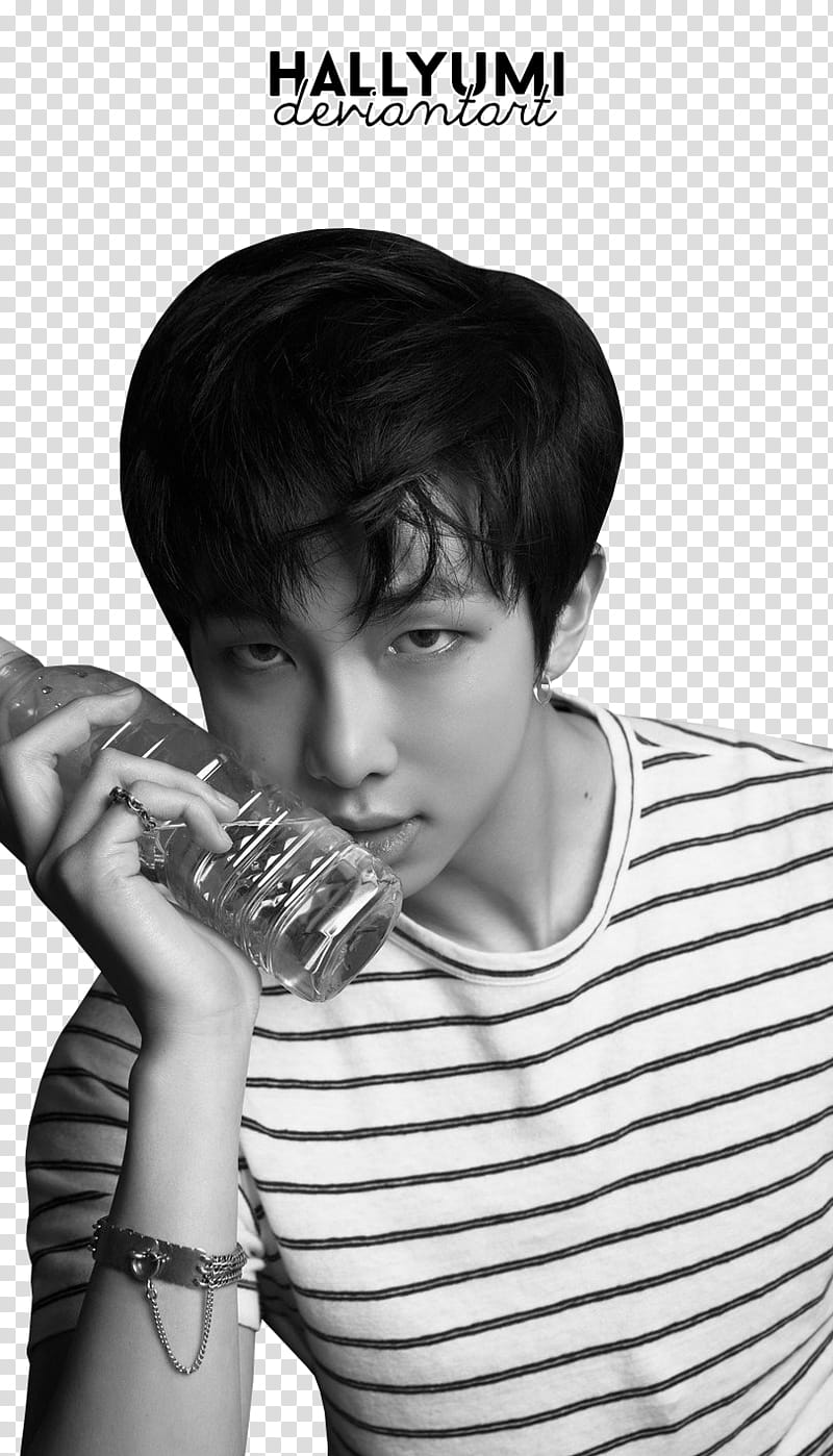 BTS Love Yourself Tear O version, BTS member grayscale transparent background PNG clipart