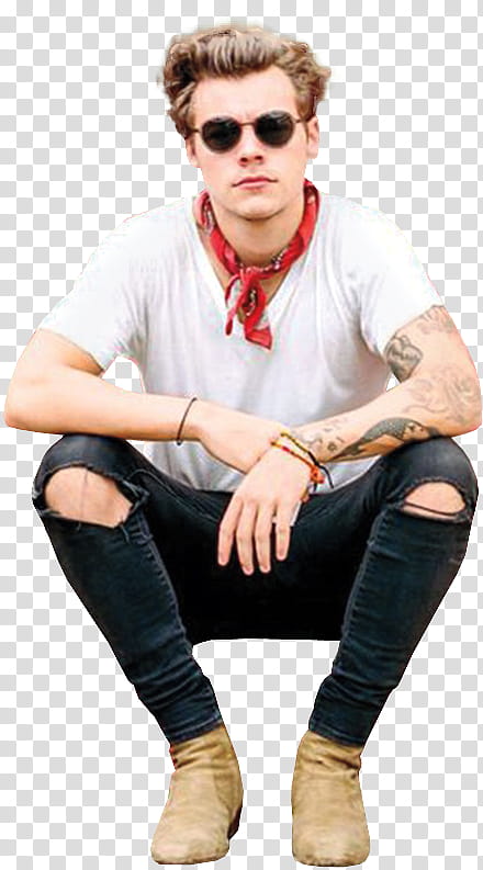 Harry Styles, man sitting on focus graphy transparent background PNG clipart