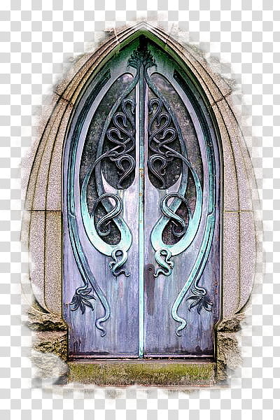 Doors s, gray and blue steel gate transparent background PNG clipart