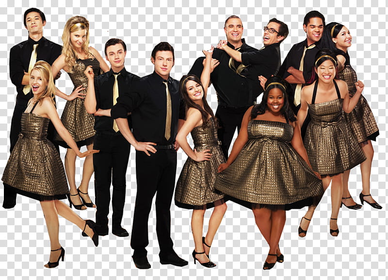 glee, men and women standing beside each other transparent background PNG clipart