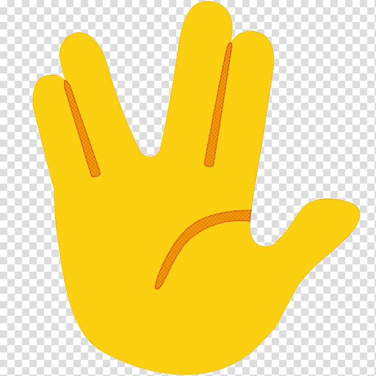 yellow finger hand line gesture, Personal Protective Equipment, Thumb, Glove, Thumbs Signal, V Sign transparent background PNG clipart
