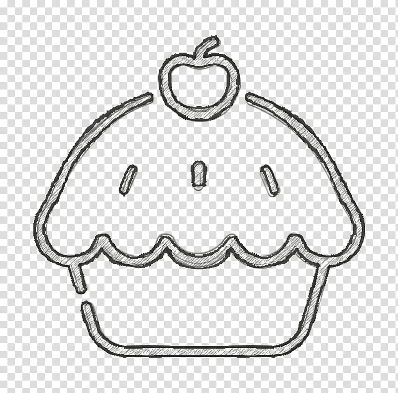 Desserts and candies icon Muffin icon Cup cake icon, Line Art, Coloring Book transparent background PNG clipart