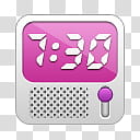 Girlz Love Icons , clock-alarm, gray and pink digital clock transparent background PNG clipart