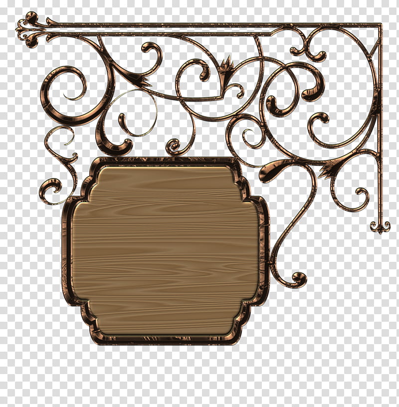 Advertising signs, brown wooden frame illustration transparent background PNG clipart