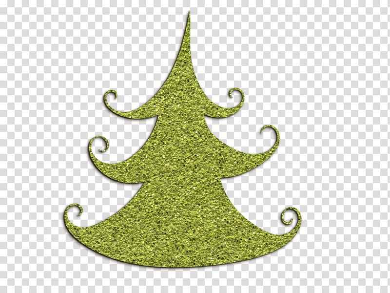 Twas The Night Before Christmas, green glittered pine tree illustration transparent background PNG clipart