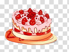 watchers, round pink icing-covered cake illustration transparent background PNG clipart