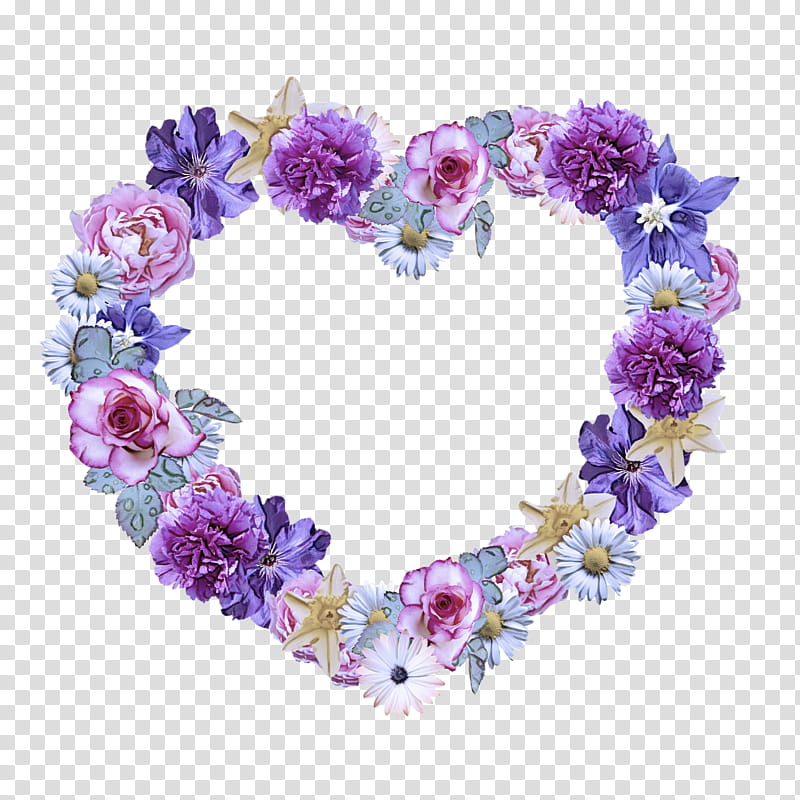 Lavender, Violet, Heart, Purple, Lei, Lilac, Wreath, Flower transparent background PNG clipart
