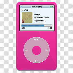 pink iPod Classic transparent background PNG clipart