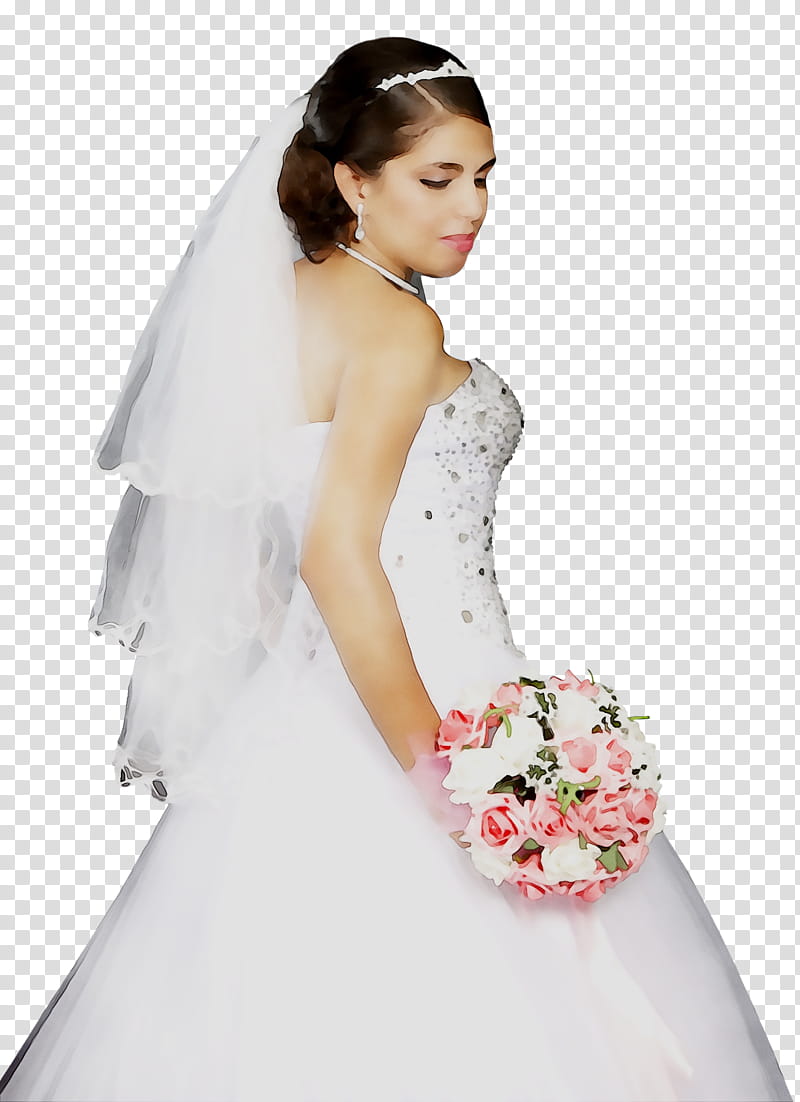 Wedding Flower, Wedding Dress, Flower Bouquet, Bride, Marriage, Religious Veils, Shoulder, Party transparent background PNG clipart