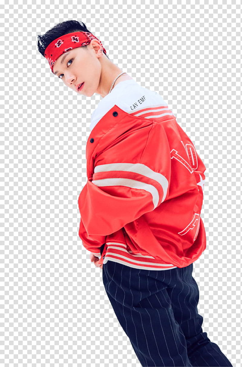Ten NCT, man wearing jacket looking at his left transparent background PNG clipart