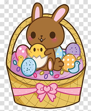 Pascua Easter, brown rabbit illustration transparent background PNG clipart