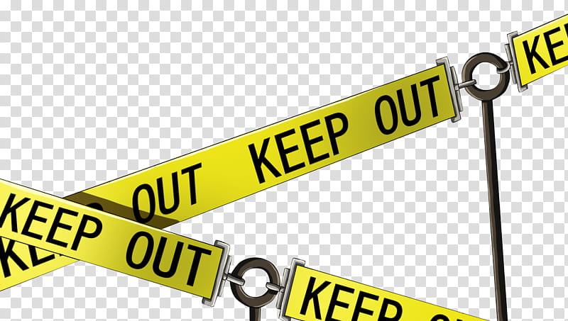 Crime Scene Tape, yellow keep out signage transparent background PNG clipart