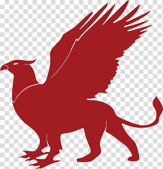 Bird Silhouette, Griffin, , Royaltyfree, Legendary Creature, Logo, Red, Beak transparent background PNG clipart
