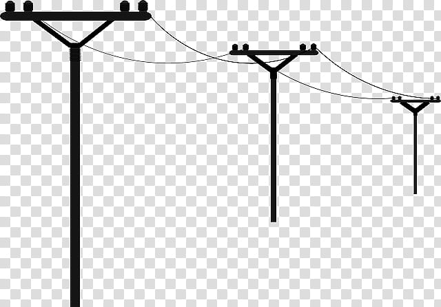 Street Pole, Overhead Power Line, Electricity, Electric Power Transmission, Transmission Tower, Utility Pole, Silhouette, Line Art transparent background PNG clipart