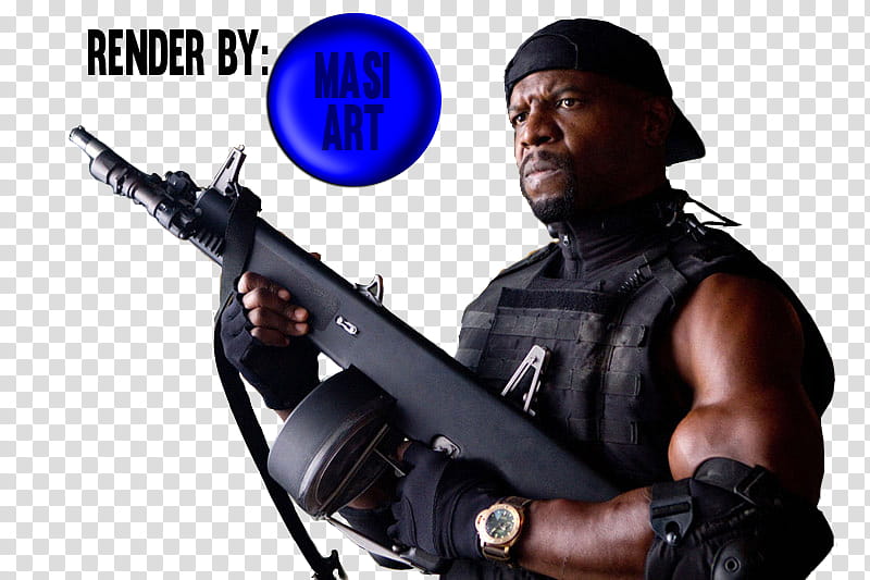Render Terry Crews (The expendables) transparent background PNG clipart