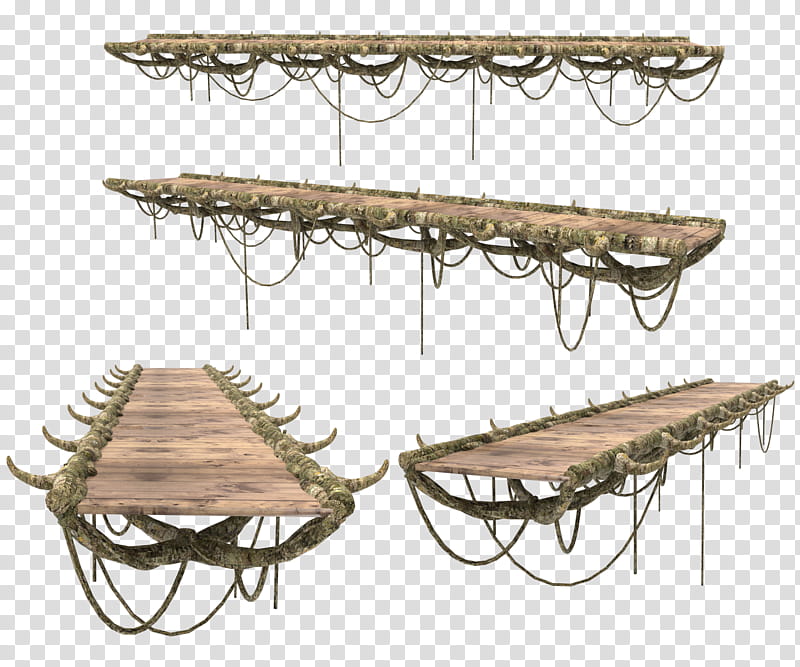 Fairy Bridge Path, brown and green dock with vines illustration transparent background PNG clipart
