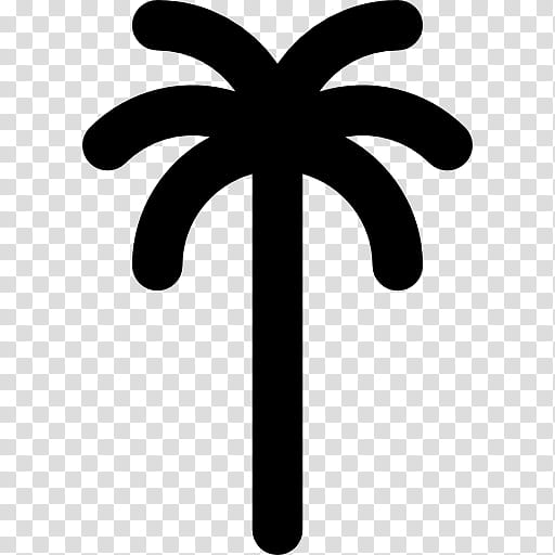 Palm Tree, Icon Design, Palm Trees, Line, Symbol, Plant, Blackandwhite transparent background PNG clipart