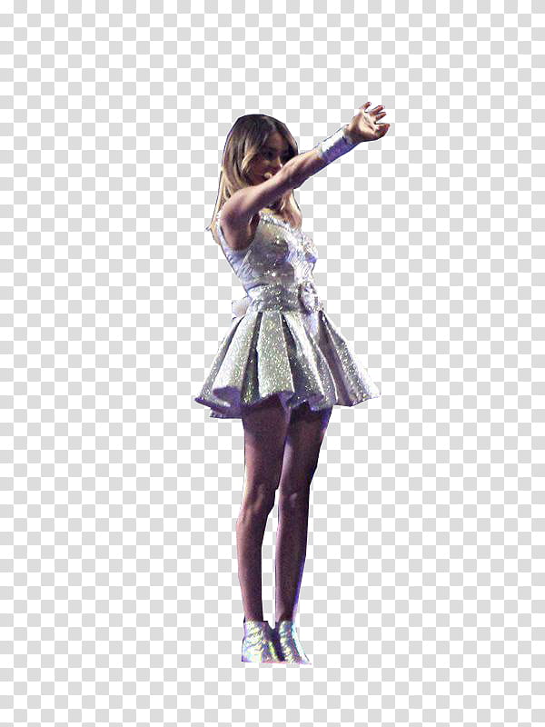 Violetta Singua editions, woman wearing gray glittered cocktail dress with right arm raised on the air transparent background PNG clipart