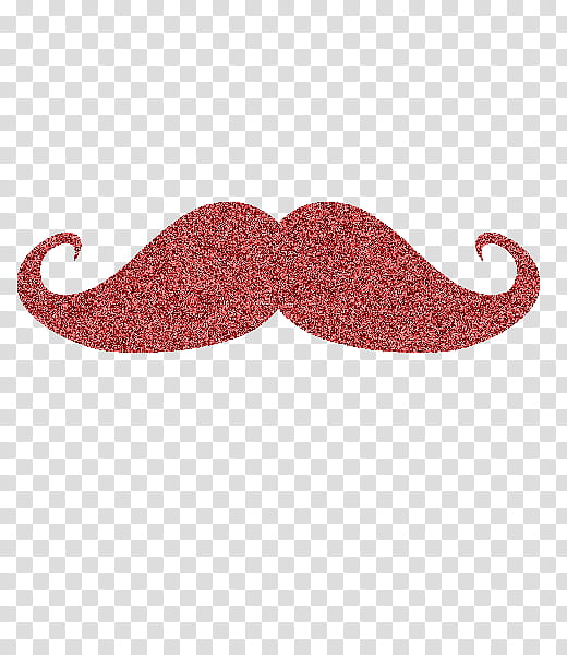 red glitter mustache transparent background PNG clipart