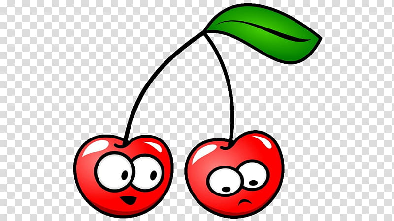 red pink smile plant, Cartoon, Heart, Line, Cherry, Drupe transparent background PNG clipart