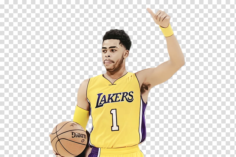 Basketball, Watercolor, Paint, Wet Ink, Los Angeles Lakers, Nba, Sports, Basketball Player transparent background PNG clipart