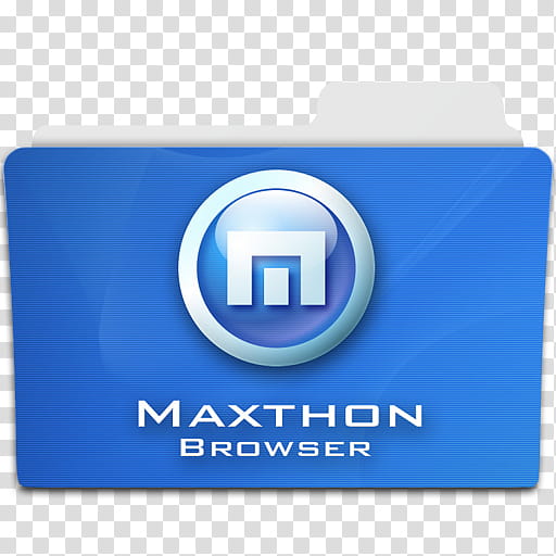 Programm , blue Maxthon Browser folder illustration transparent background PNG clipart