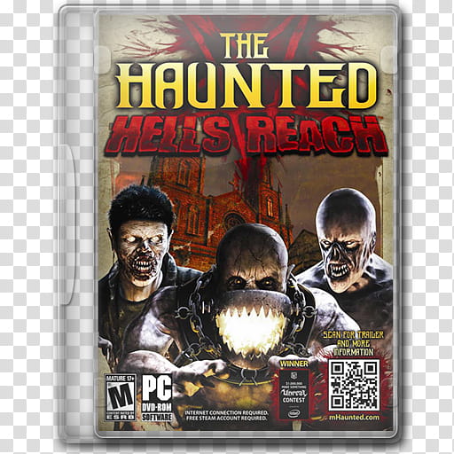 Game Icons , The-Haunted-Hells-Reach, closed PC The Haunted Hess Reach game case transparent background PNG clipart
